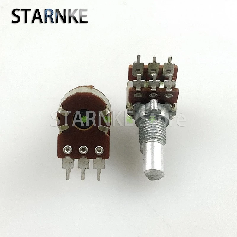 2PCS R1210G A10K B10K 12-type 6-Pin Double Potentiometer Computer Speaker Amplifier Audio Volume Adjustment