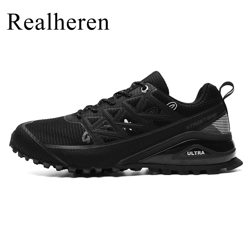 Spring Autumn Men Outdoor Waterproof Sneakers Hiking Trekking Shoes Trail Running Shoes Ultra Grip Anti-Skid Big Size 50 51 52