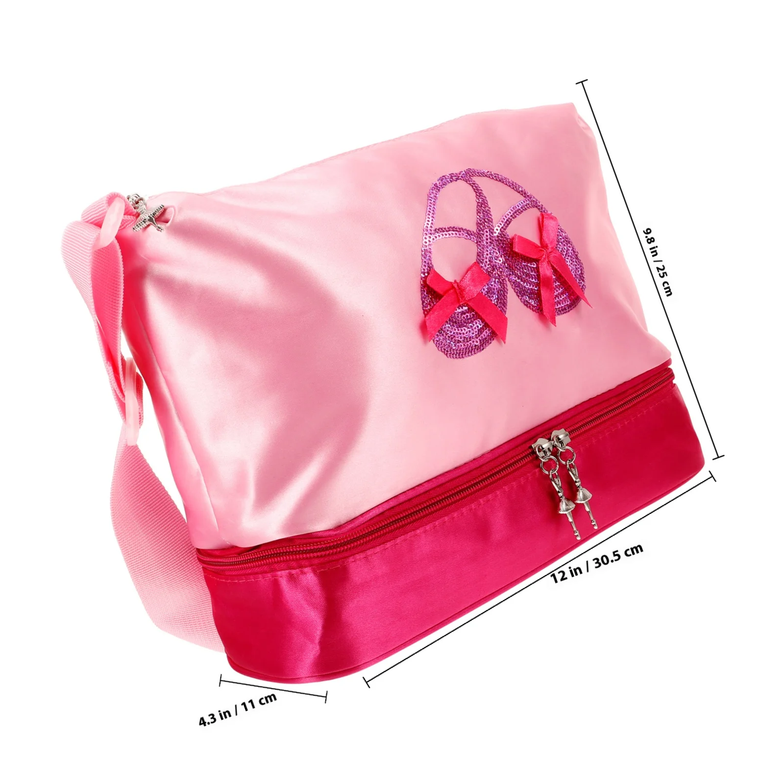 حقيبة رقص باليه مزخرفة بتصميم عصري وإكسسوارات رقص ملابس متطابقة للراقصات الصغار