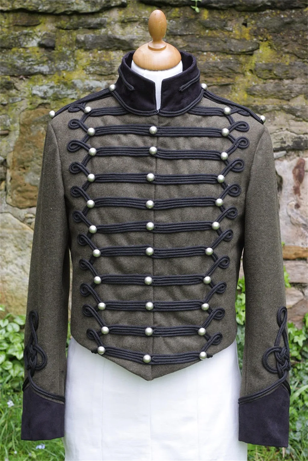 

19th Century Civil War Military Hussar Costume Jacket Historical Re-Enactment Men's Tailoring Military Costume