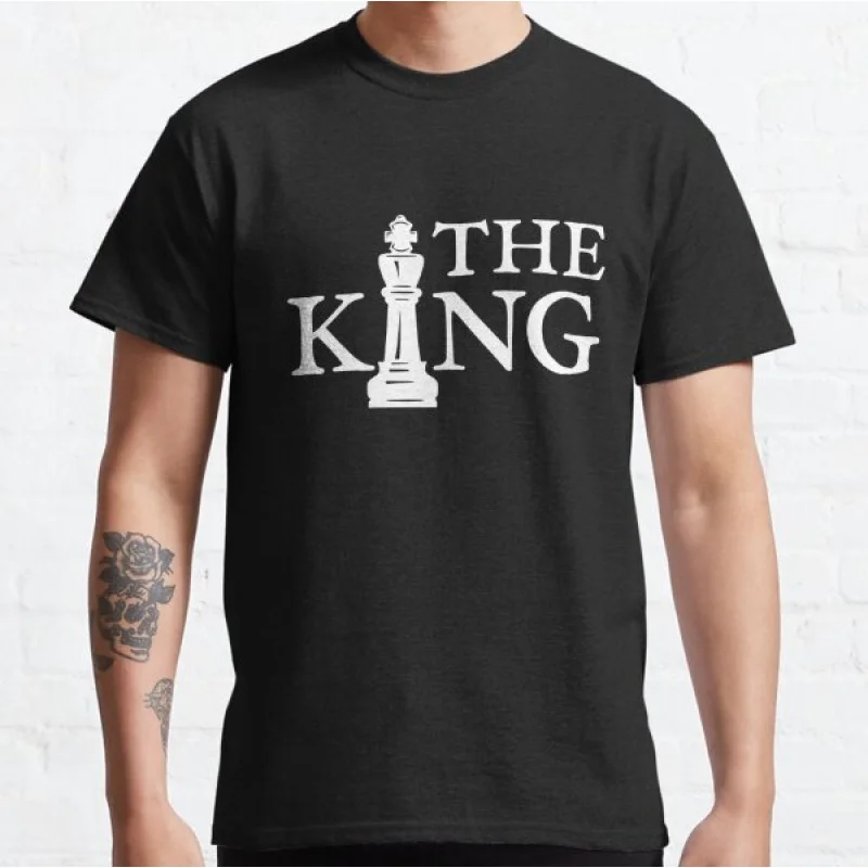

Chess The King Funny Chess Player Gift T shirt for man 100% cotton Large size Tops Game Graphic Print Clothes S-6XL