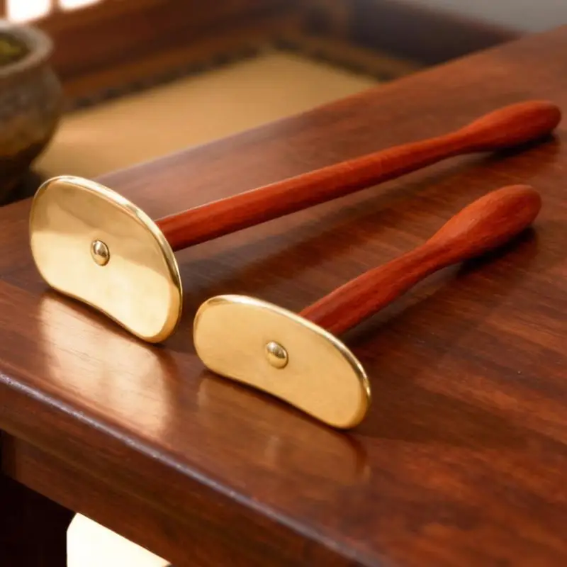Gua-Sha-Tool aus Holz und Messing – Natürliche Massage für Gesicht/Körper, Lymphdrainage, Hautpflege & Schmerzlinderung – Detail 2