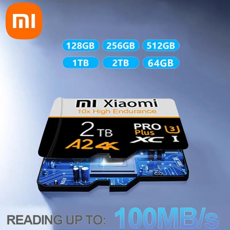 Xiaomi kartu memori Micro TF SD 2TB, kartu memori Micro SDCX 1TB TF SD kecepatan tinggi, kamera komputer ponsel Flash