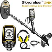 Skycruiser 24K Super Sensitive Gold Detector Placer Gold Prospecting Metal Detector Ground Scan All-Metal Disc 48kHz IP68