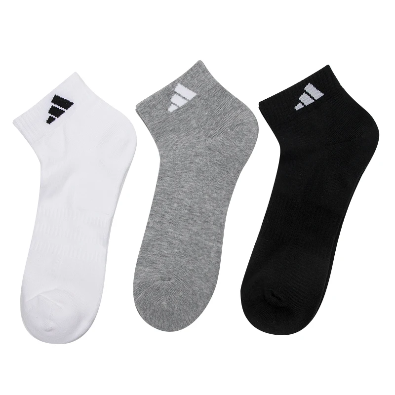 جوارب Adidas Neutral لمنتصف الساق، ثلاثة أزواج، جوارب رياضية للتدريب على اللياقة البدنية، قابلة للتنفس، مريحة، جوارب كاجوال Jc9270