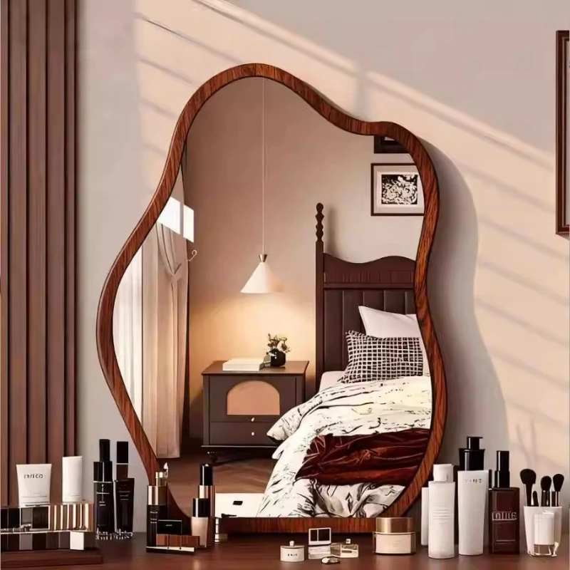 Living Room Modern Mirror Korean Style Nordic Girls Big Funky Luxury Mirror Aesthetic Dressing Table Espelhos Home Decorations