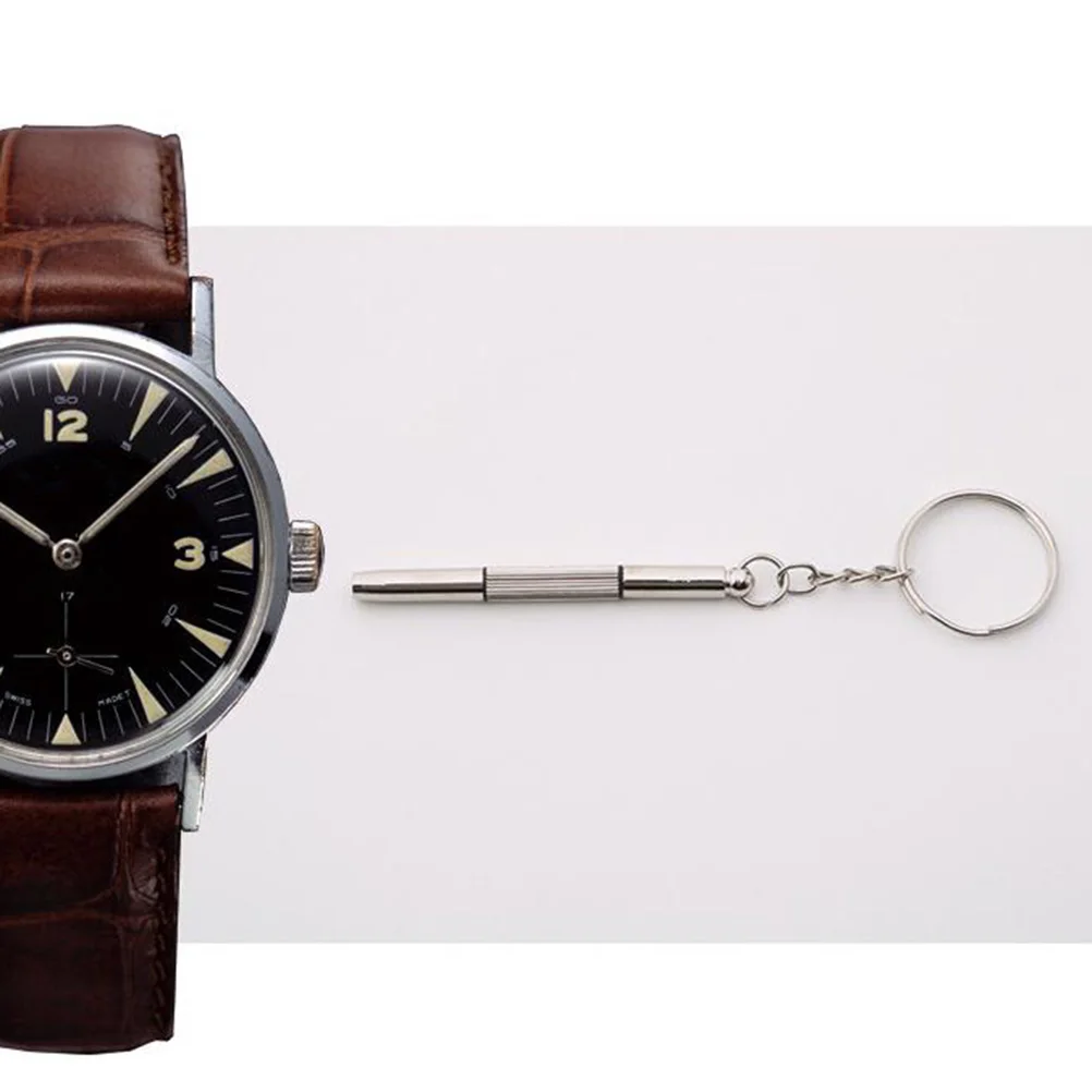 10Pcs Small Screwdriver Tools Premium Metal Watch Repair Kit for Eyeglasses Sunglasses Jewelry Home Use Portable Keychain Design