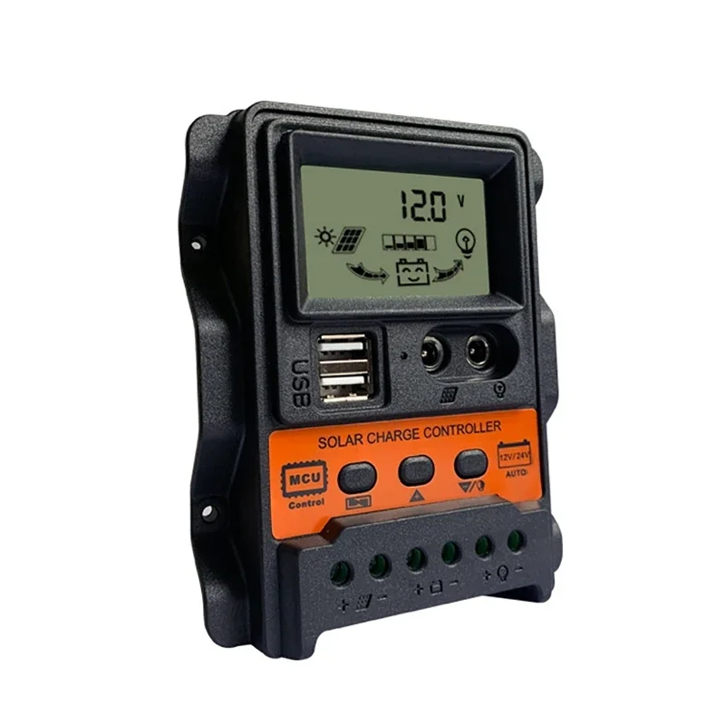 30A 12V 24V Solar Charge Controller Solar Regulator Panel Battery Regulator LCD Display Current PWM Controller