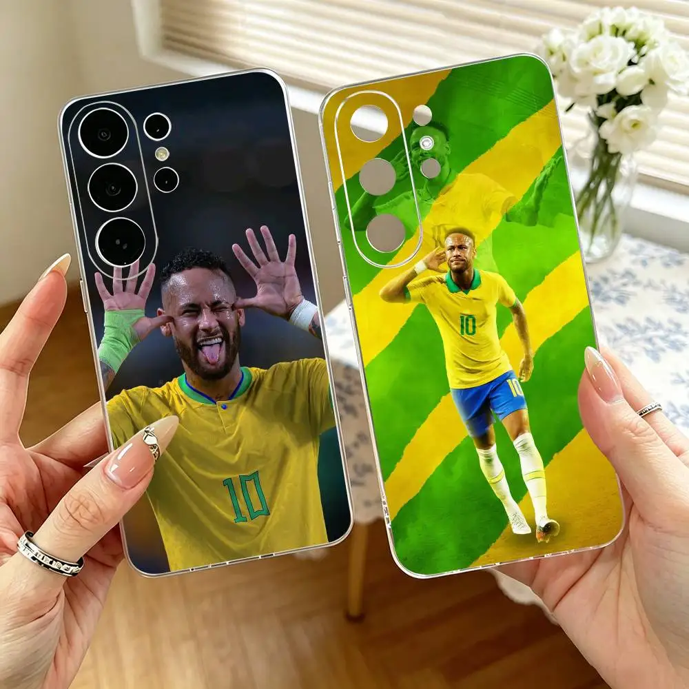 Прозрачный чехол для телефона Football Sport N-Neymar-S COOL для Samsung S25, S24, S21, S22, S23, S30, Ultra, S20, Plus, FE, Note, 10, 9, 5G