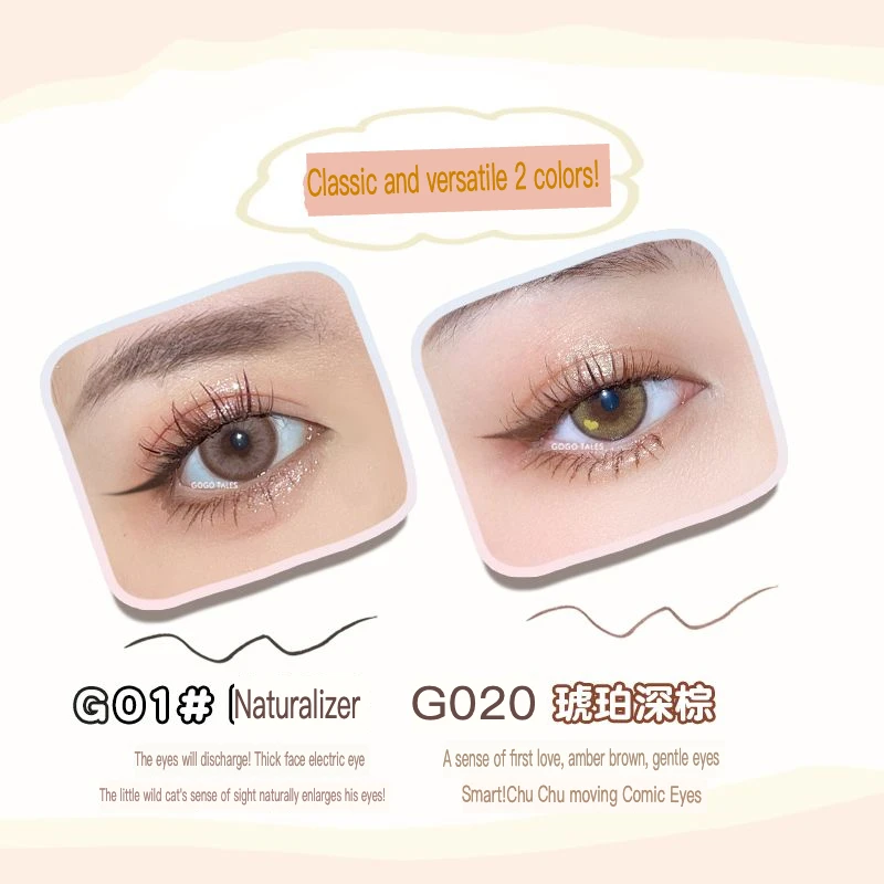 2er-Pack GOGO TALES Gogo Dance Eyeliner Wischfester wasserfester Wimpern-Aegyo-Sal-Stift mit feiner Spitze