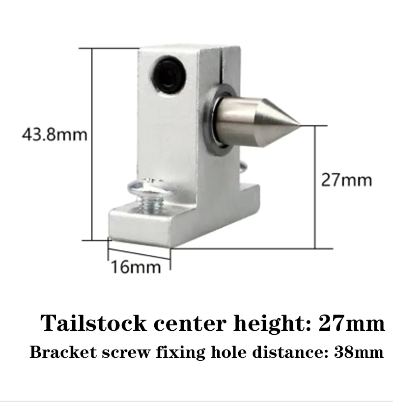 Power Tool Accessories Woodworking CNC Lathe Tailstock Mini Multifunction Rotary With Thimble Drill Alloy Center DIY Accurate