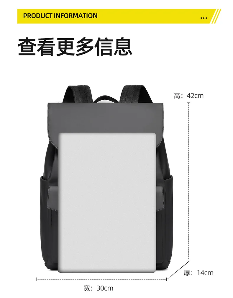 Large Capacity Drawstring Laptop Backpack Unisex Casual Travel Hiking Daypack Water Repellent Outdoor Commuter Rucksack