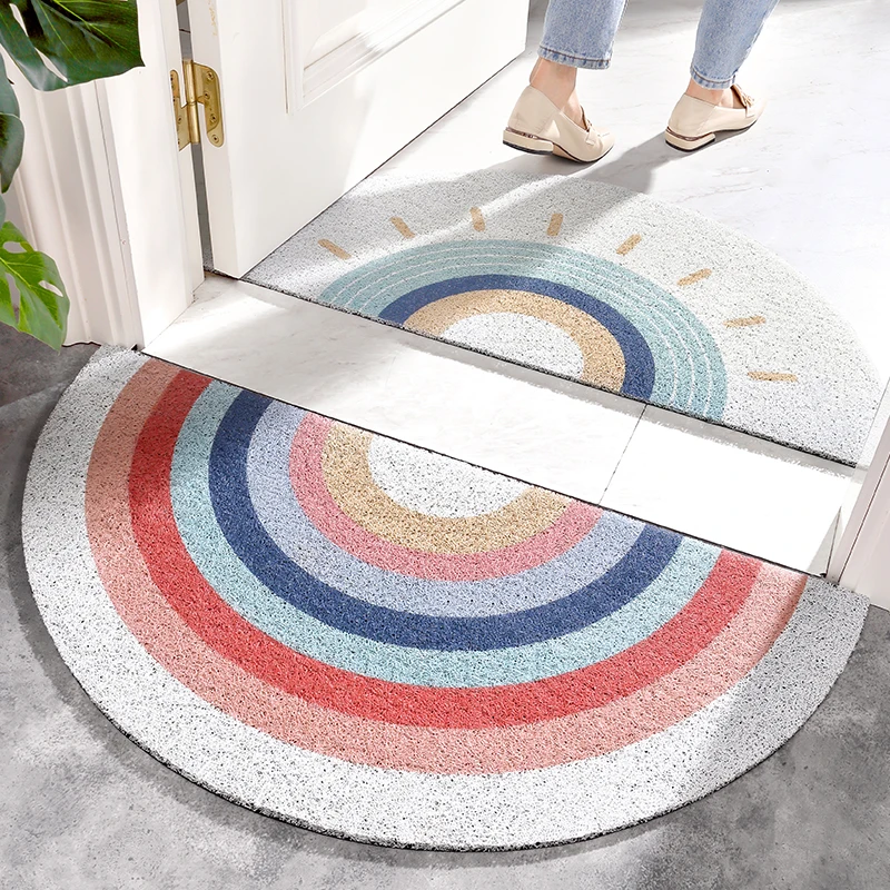 

Semi-rainbow Household Entrance Door Mat Entrance Hall Door Mat Entrance Porch Door Silk Carpet Entrance Door Mat Kitchen Rug