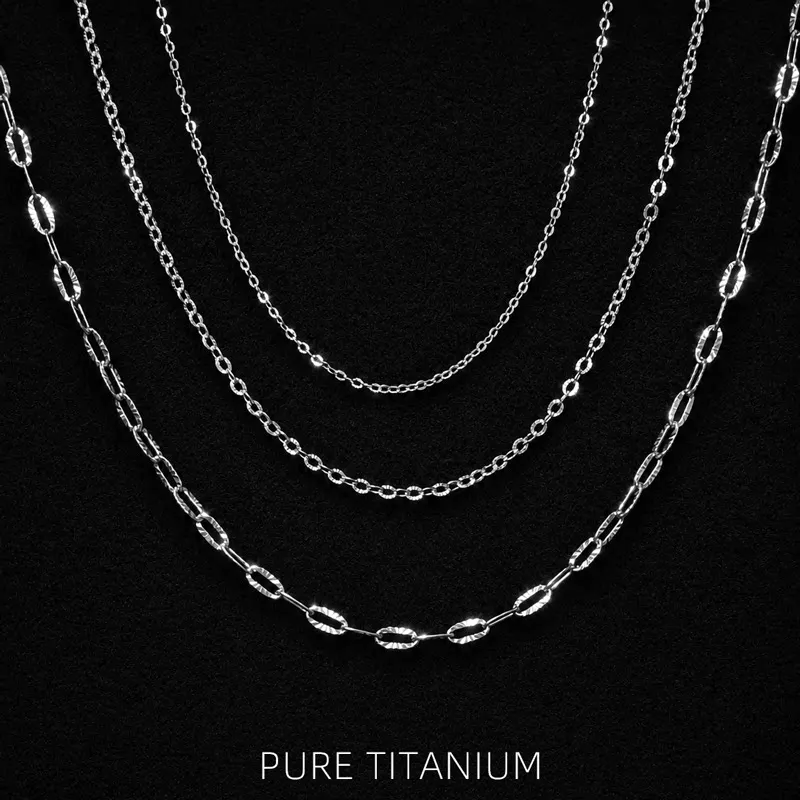 NEW Pure Titanium Sunflower Chain Women Anti-Allergic No Rust Skin Friendly Accessories DIY Collar Bone Chain Necklace Bracelet