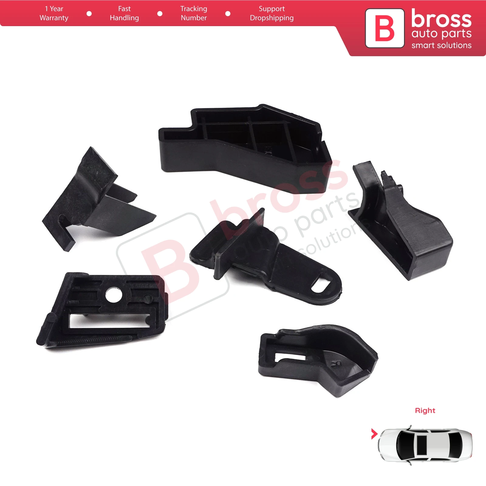 BHL525 Headlight Headlamp Housing Repair Mount Holder Bracket Tab Clips Right for Nissan Qashqai MK2 J11 2013-2021 260104EH0A