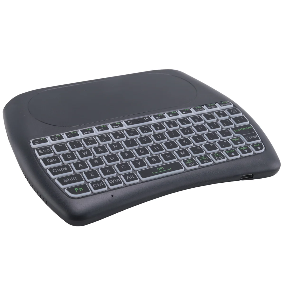 Teclado Bluetooth retroiluminado D8 Super inglés 2,4G Mini teclado inalámbrico Air Mouse Touchpad para TV BOX