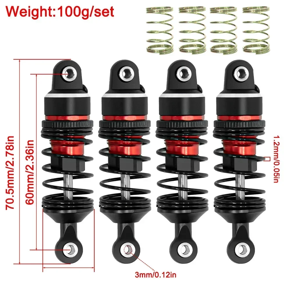 

RC Shock Absorber Front and Back Kit for Trxs 1/16 Mini Slash BL-2S 4x4 Short Course Truck-108164-1 Mini Rally VXL Ford RS200