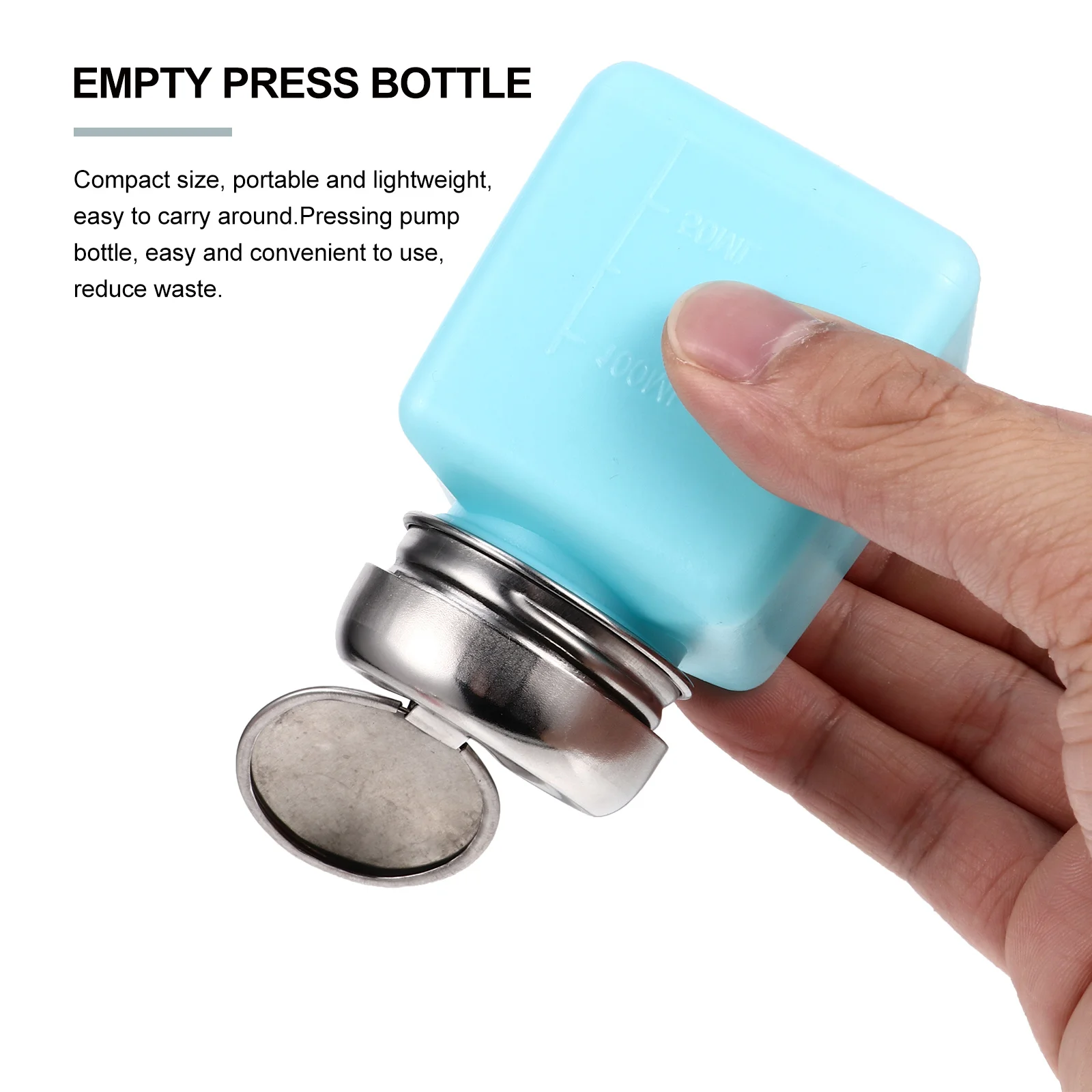 3 قطعة 100 مللي مزيل طلاء الأظافر الصحافة زجاجة المدمجة المحمولة خفيفة الوزن سهلة الحمل رائعة براعة مانعة للتسرب هدية