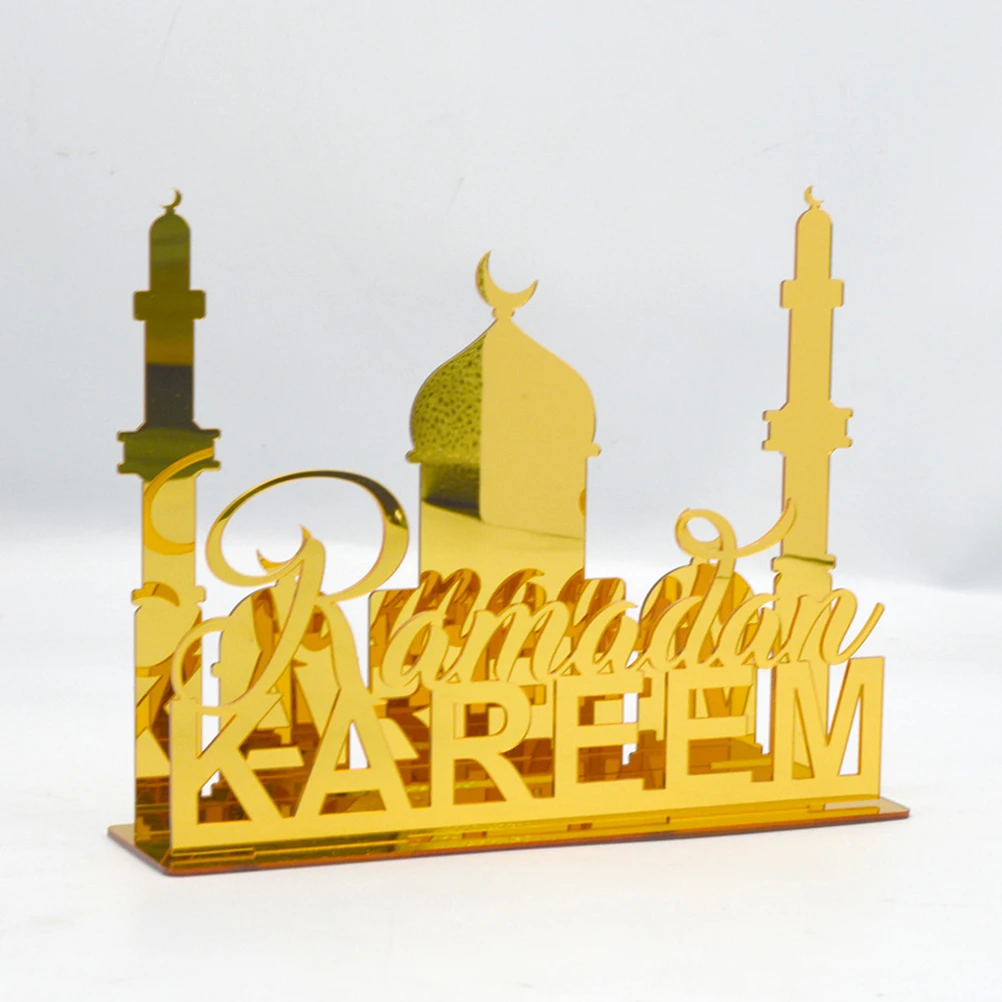 

Crescent Stars The Stage Eid Decor Ornament Desktop Mubarak Hanging Table Decorations Acrylic Craft