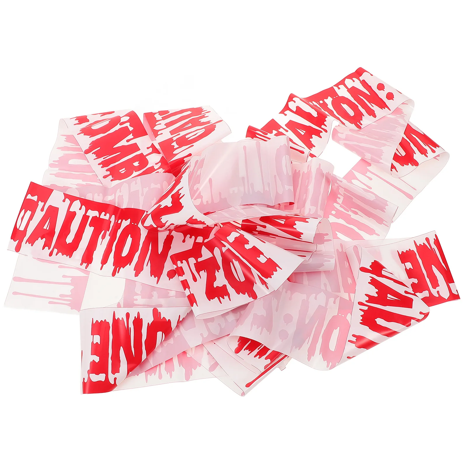 

2pcs Warning Tape Scary Halloween Decorations Bloody Prop Party Layout PE Cordon Reusable Spooky Ribbon Creative DIY