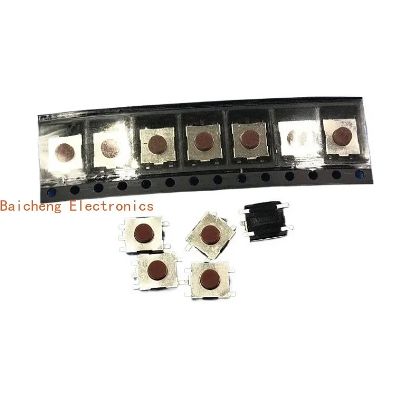 100PCS Patch 5-pin waterproof and dustproof soft silicone button 6 * 6 * 3.1 lightly touch micro button switch