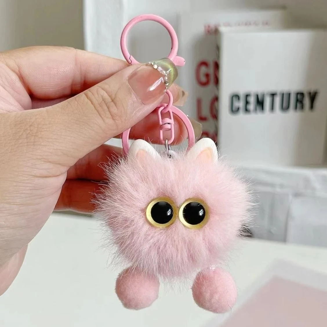 Plush Keychain for Women, Soft Car Key Chain