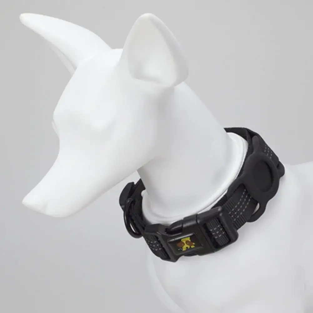 Dog Collar Reflective Cat Dog Tracking Collar With AirTag Holder Durable Adjustable Safe Puppy Collar Pet Animals Supply