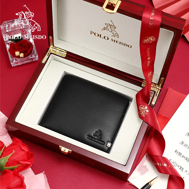 Paul Meidet Men's Wallet Top Layer Cowhide Short Style Luxury Card Holder Chinese Brand Functional Small Bag Summer 