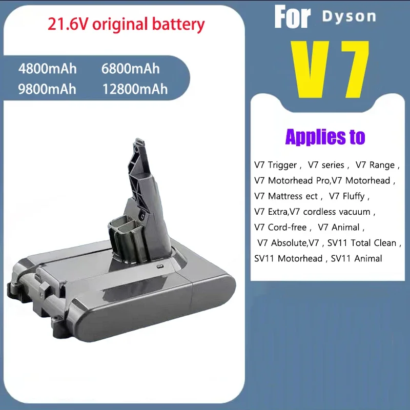 21.6V For Dyson Battery Replacement V7 series Animal Trigger Motorhead Pro Fluffy SV11 Absolute cordless vacuum Total Clean