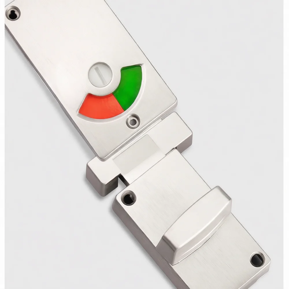 Stainless Steel Indicator Bolt Lock Privacy Latch For Bathroom Partition Door Hardware For Public Facility Cubicle