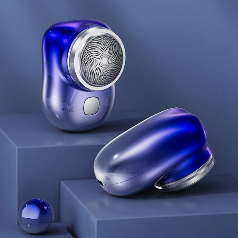 Лучшие предложения Мини-электробритва для мужчин Портативная дорожная электробритва Моющийся триммер для бороды USB Перезаряжаемая бритва для лица и бороды