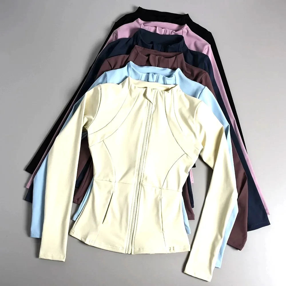 

New yoga clothes for women, long sleeved running, fitness, slimming, versatile yoga jackets, training sports tops, jackets