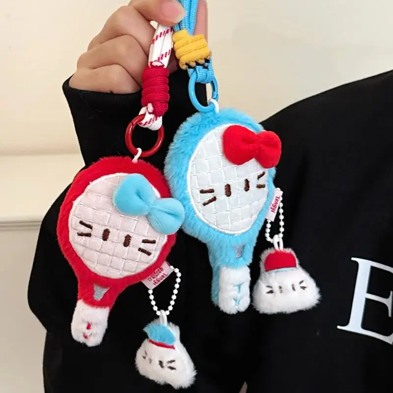 [JT] 1Pc Kawaii Badminton Racket Pluche Sleutelhanger Cartoon Gevulde Pop Rugzak Decoratie Accessoires Vriend Verjaardagscadeau
