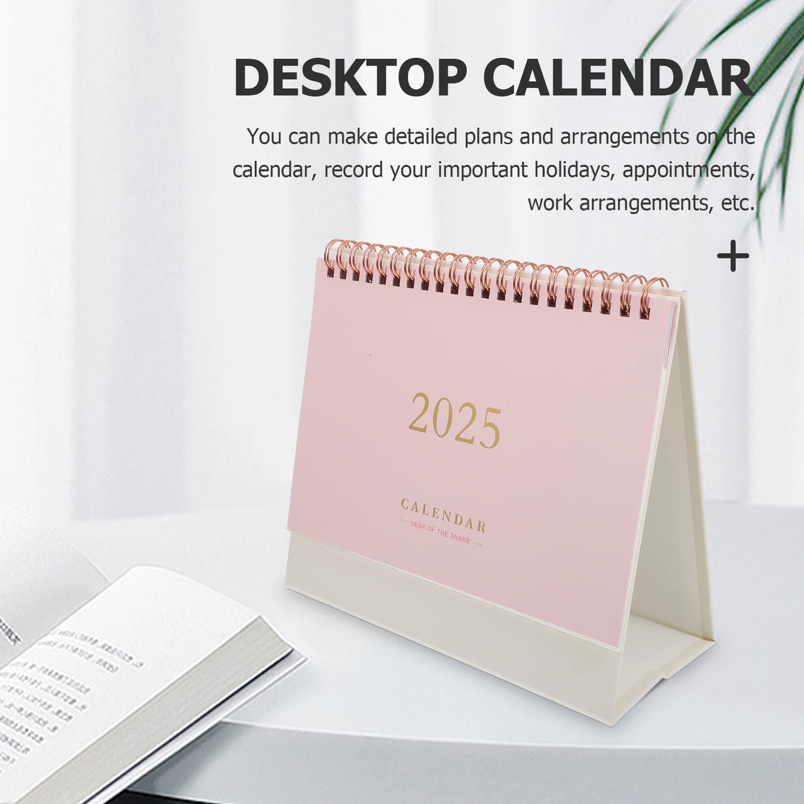 

Gold Stamping Calendar Desk Large Decorative Month Cute Paper Desktop Decoration Office Daily Delicate Standing