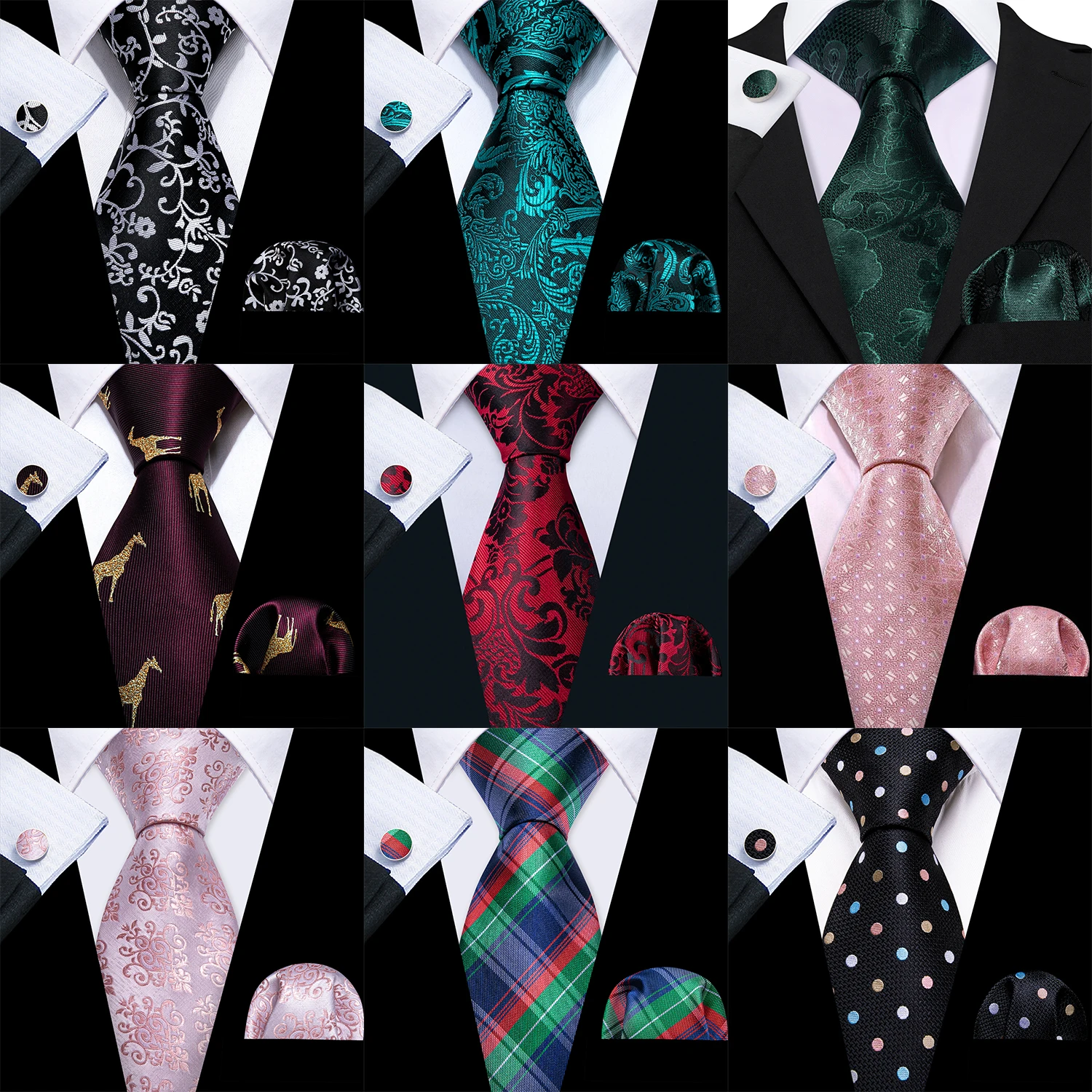 Why the Hi-Tie Royal Blue Plaid Silk Men’s Tie Set Is the Ultimate Choice for Wedding and Business Elegance