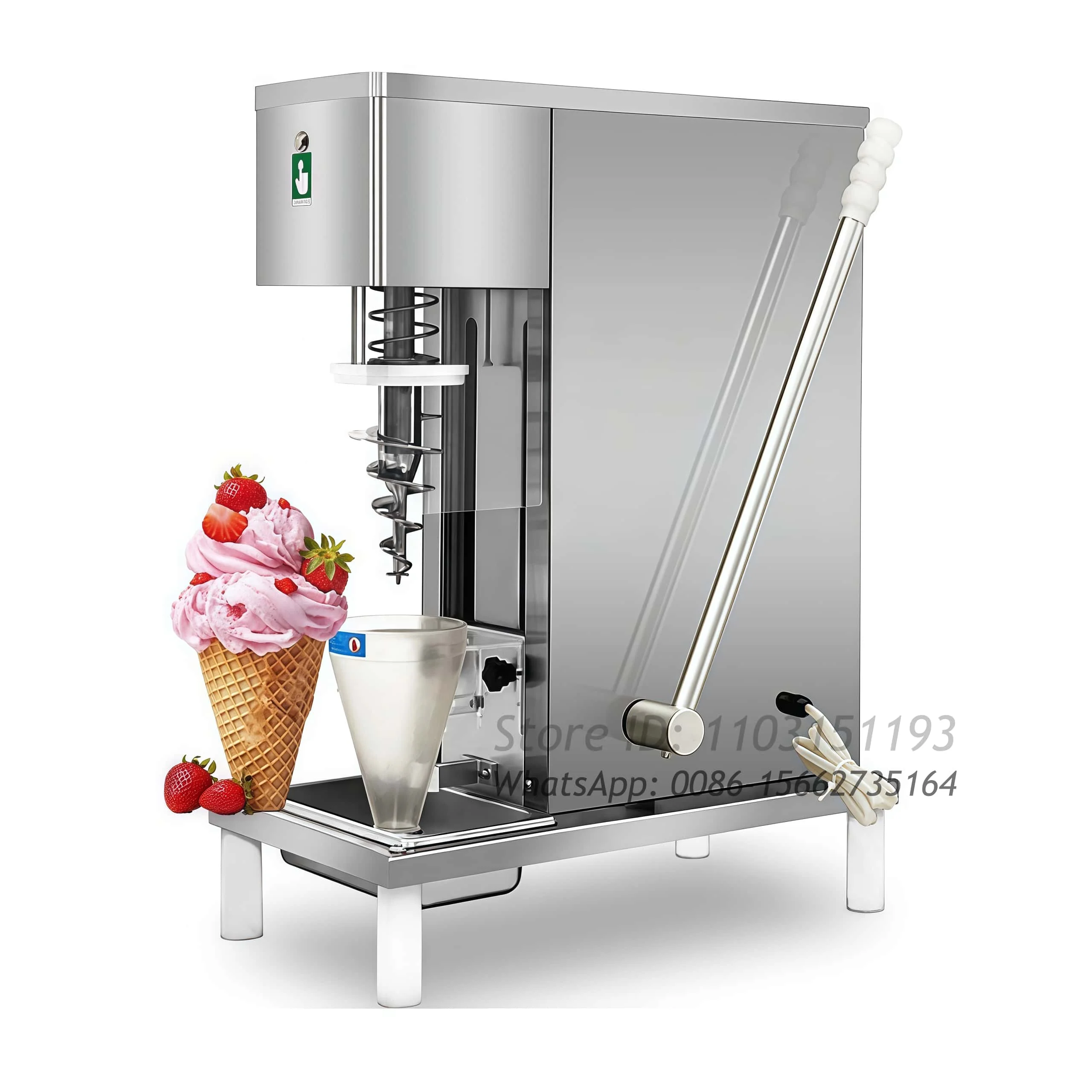 

Swirl Mixing Fruit Frozen Yogurt Ice Cream Gelato Blending Mixer Machine Real Fruit Acai Ice Cream Machine Automatic