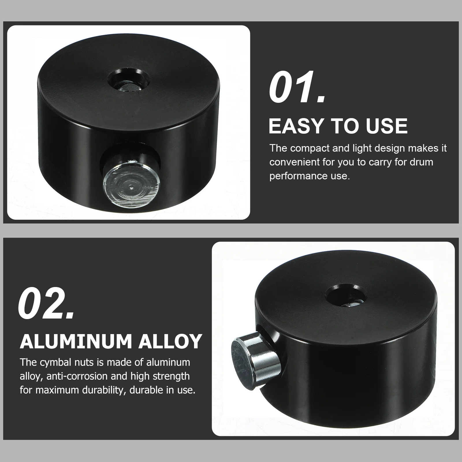 

Aluminum Alloy Quick Release Drum Cymbal Nut Secure Drum Stand Repair Parts Percussion Hardware Percussion Instrument Parts