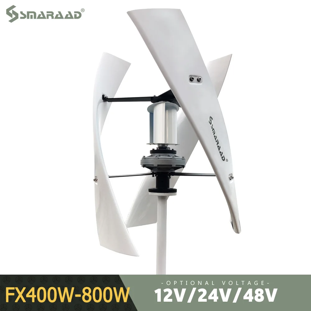 400w 600w 800w Small Free Energy Windmill Vertical Axis Permanent Maglev Wind Turbine Generator 12v 24v 48v With MPPT Controller