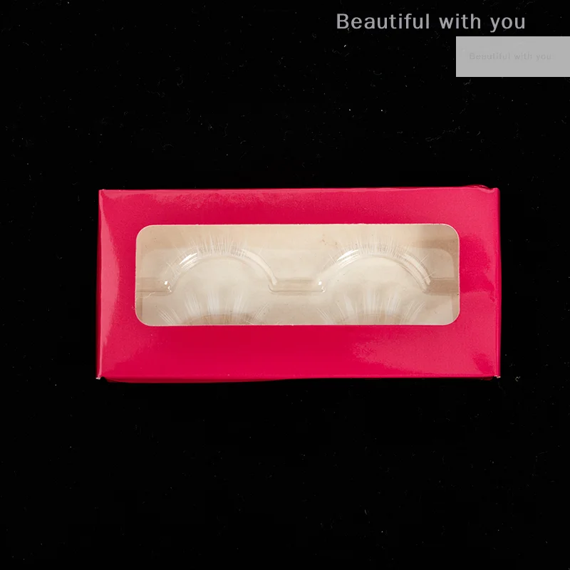 New2 أزواج من الرموش الصناعية البيضاء العلوية والسفلية أدوات تمديد الرموش الناعمة #5