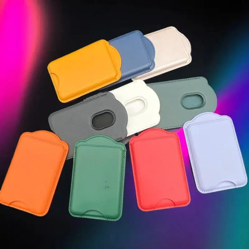 Strong Magnetic Card Holder For Magnetic Leather Wallet Case For 16 15 Pro Max For Galaxy S25 S24 Ultra Accessories Card Holder