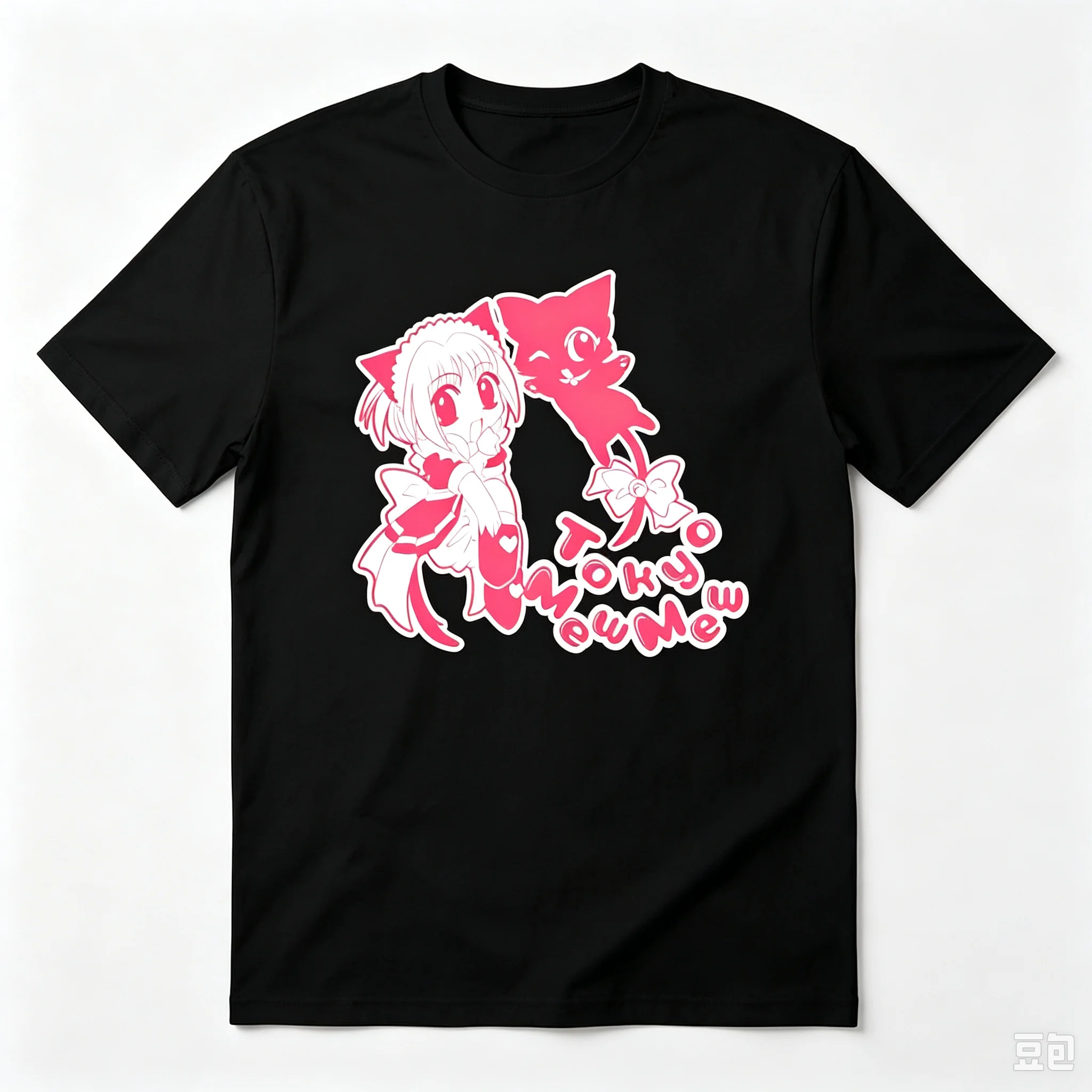 Tokyo Mew Mew Ichigo Momomiya Graphic T-Shirt Vintage Anime Magical Girl Print Oversized Cotton Unisex Streetwear Casual Tee