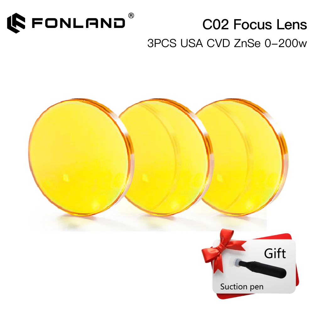 

Фокусная линза Fonland 3/5/10 шт. США CVD PVD Фокусная линза ZnSe DIA 20 мм FL50.8/63.5 для CO2 лазерной гравировки и резки