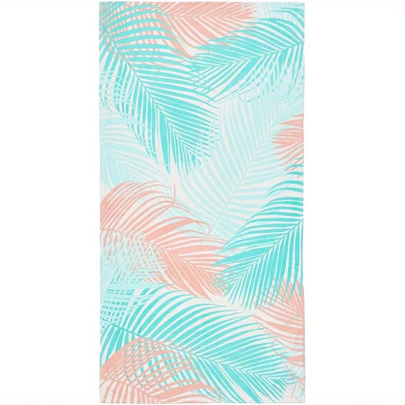 

Beach Towel Tropical Palm Leaf Printed Pattern Sun Protection Windproof Suitable for Pool Camping Travel Blanket