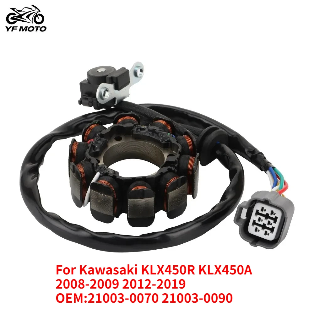 

OEM 21003-0070 21003-0090 Motorcycle Accessories Magneto Generator Stator Coil For Kawasaki KLX450R KLX450A 2008-2009 2012-2019