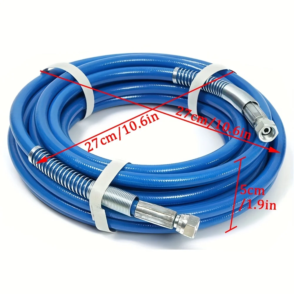 15M High Pressure Cleaner Pipe 3000psi Airless Sprayer Paint Hose with Nozzle Spray Gun Water Cleaning Hose Tool