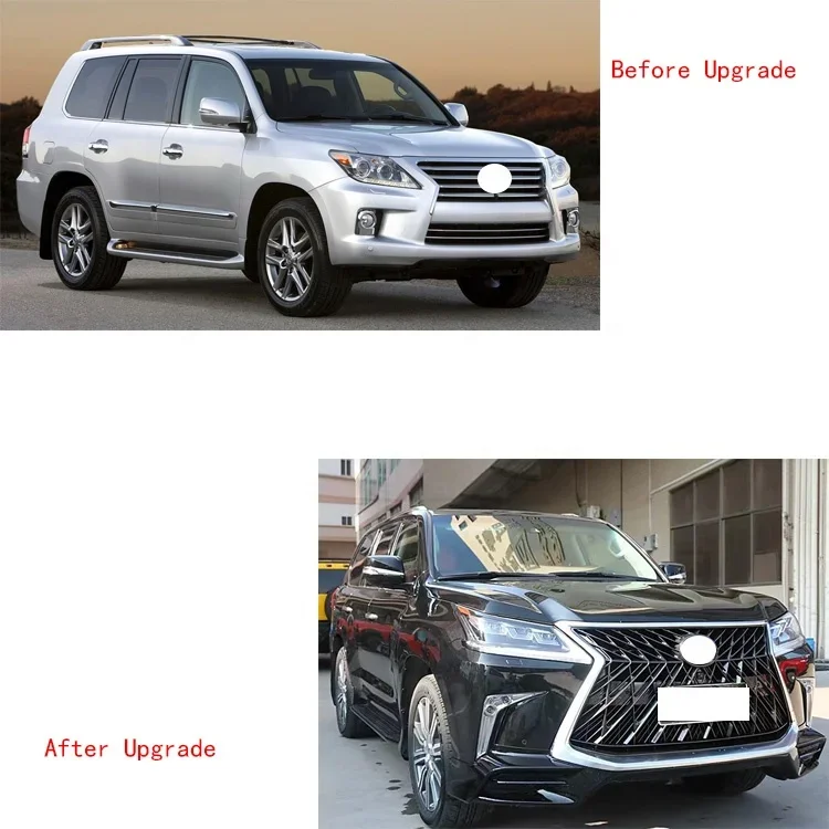 Car Conversion Kit LX570 Accessories Bumper Upgrade Body Kit For 2008-15 To 2016 Lexus LX570 Blacks Edition Model Facelift Parts