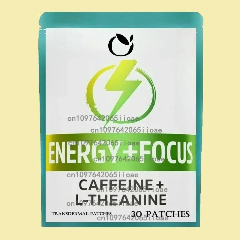 30 رقعة تركز على الطاقة عبر الجلد مع تركيز L-theanine وتعزيز الدماغ للأداء