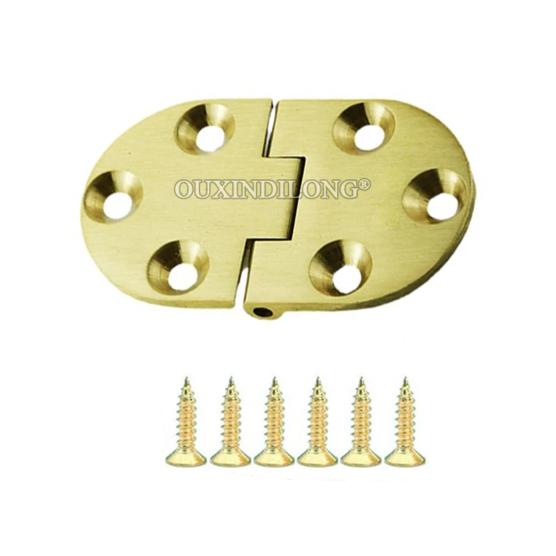 Brand New 4PCS Solid Brass Butler Tray Flap Hinges 90° Hidden Folding Table Hinges Portable Desktop Flip Hinges