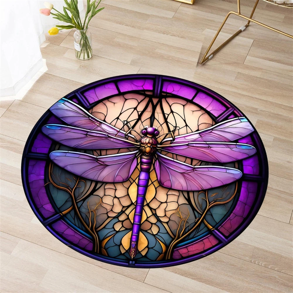 Spiritual Lotus Chakra Mandala graphics Round Rug,yoga room,living room,entryway home decor Non Slip yoga Rug Gift