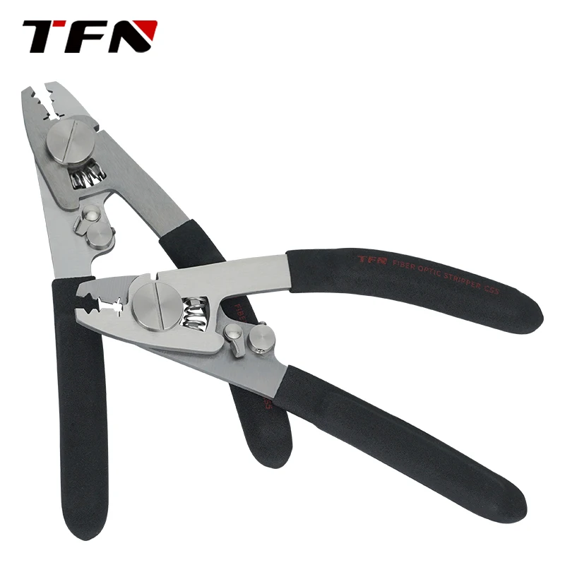 TFN CFS-5 3 في 1 متجرد الألياف الضوئية ثلاثة فتحات كماشة أدوات الألياف الضوئية المهنية FTTH